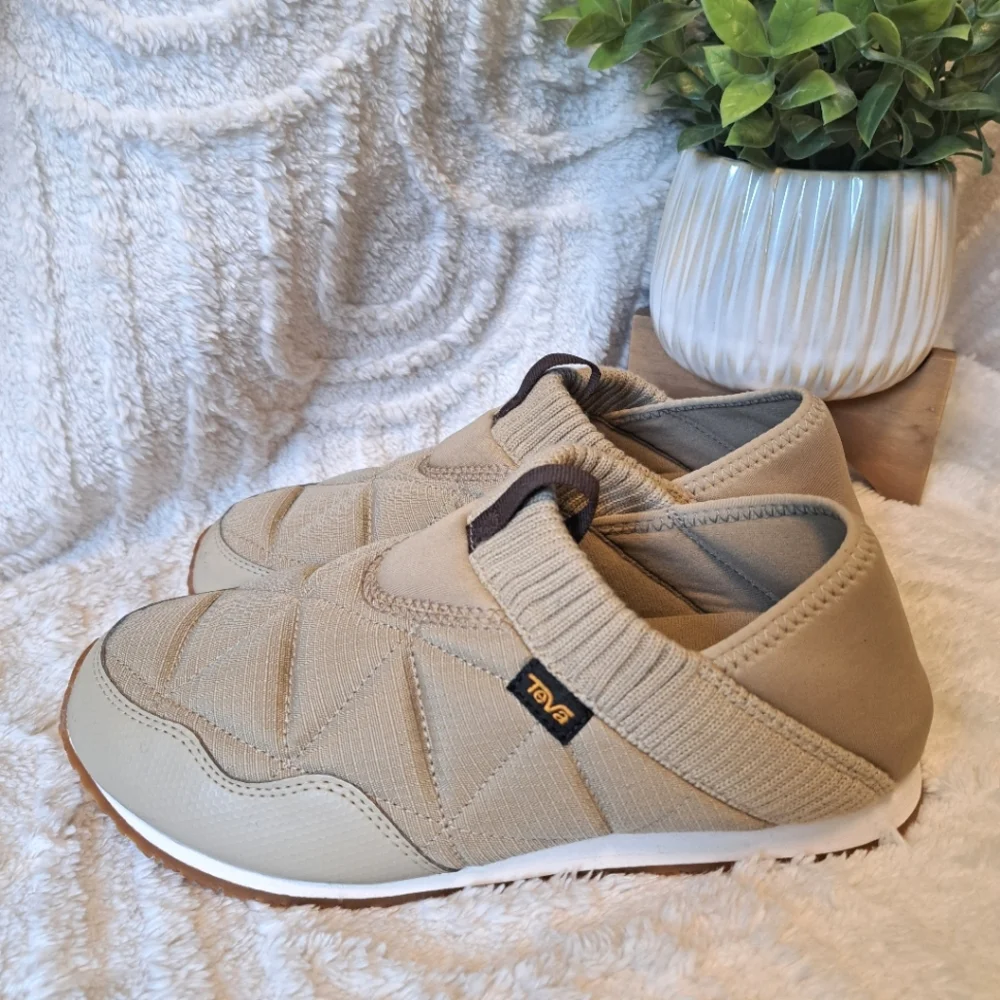 Teva Women's Slip-On Quilted Sneakers Beige
